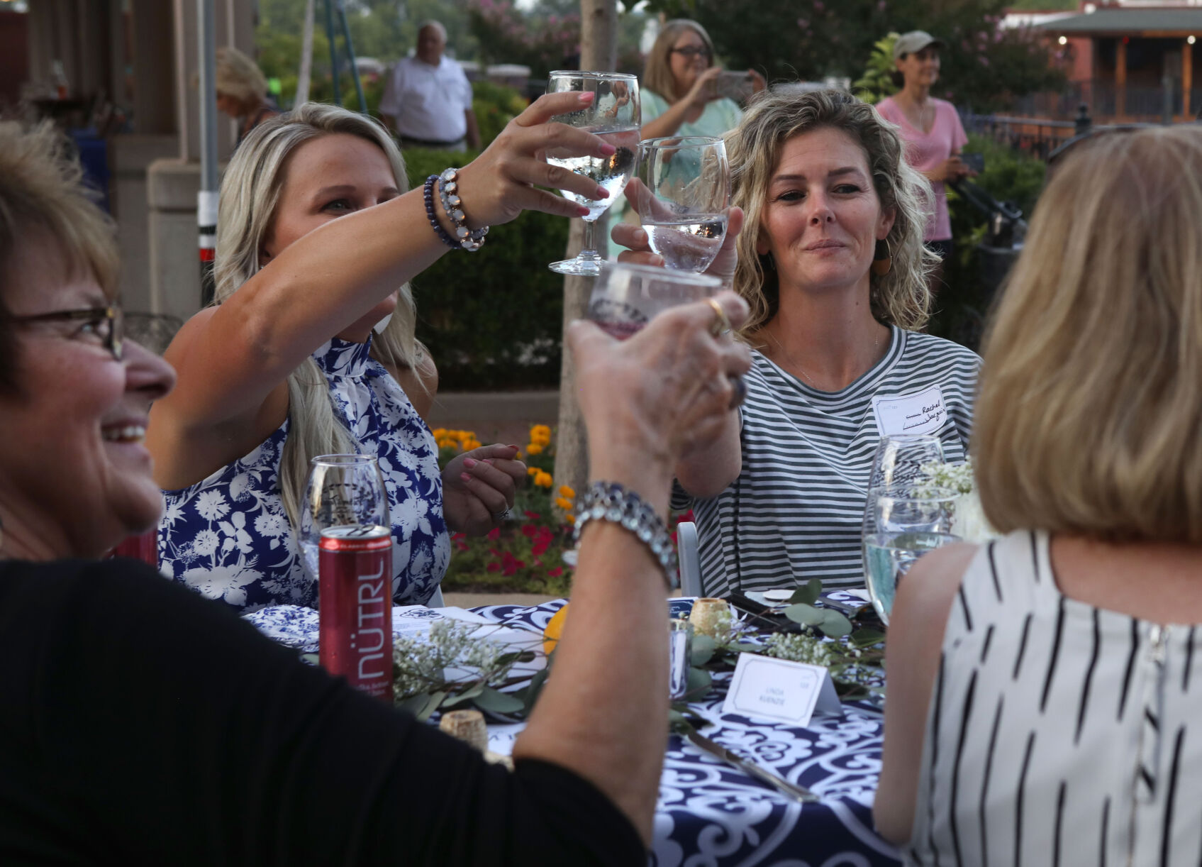 Rachel Jacquin participates in a toast